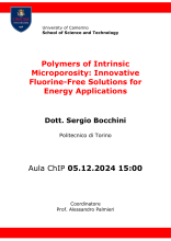 Seminario: Polymers of Intrinsic Microporosity: Innovative Fluorine-Free Solutions for Energy Applications